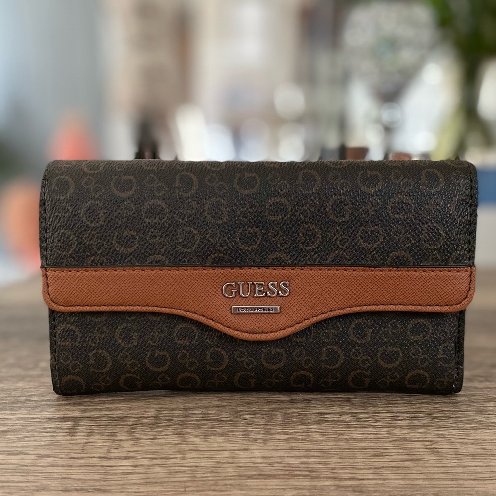 GUESS dark brown wallet